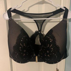 Lane Bryant Bra 42G Front Close Smooth Boost Racerback Plunge Bra with Lace